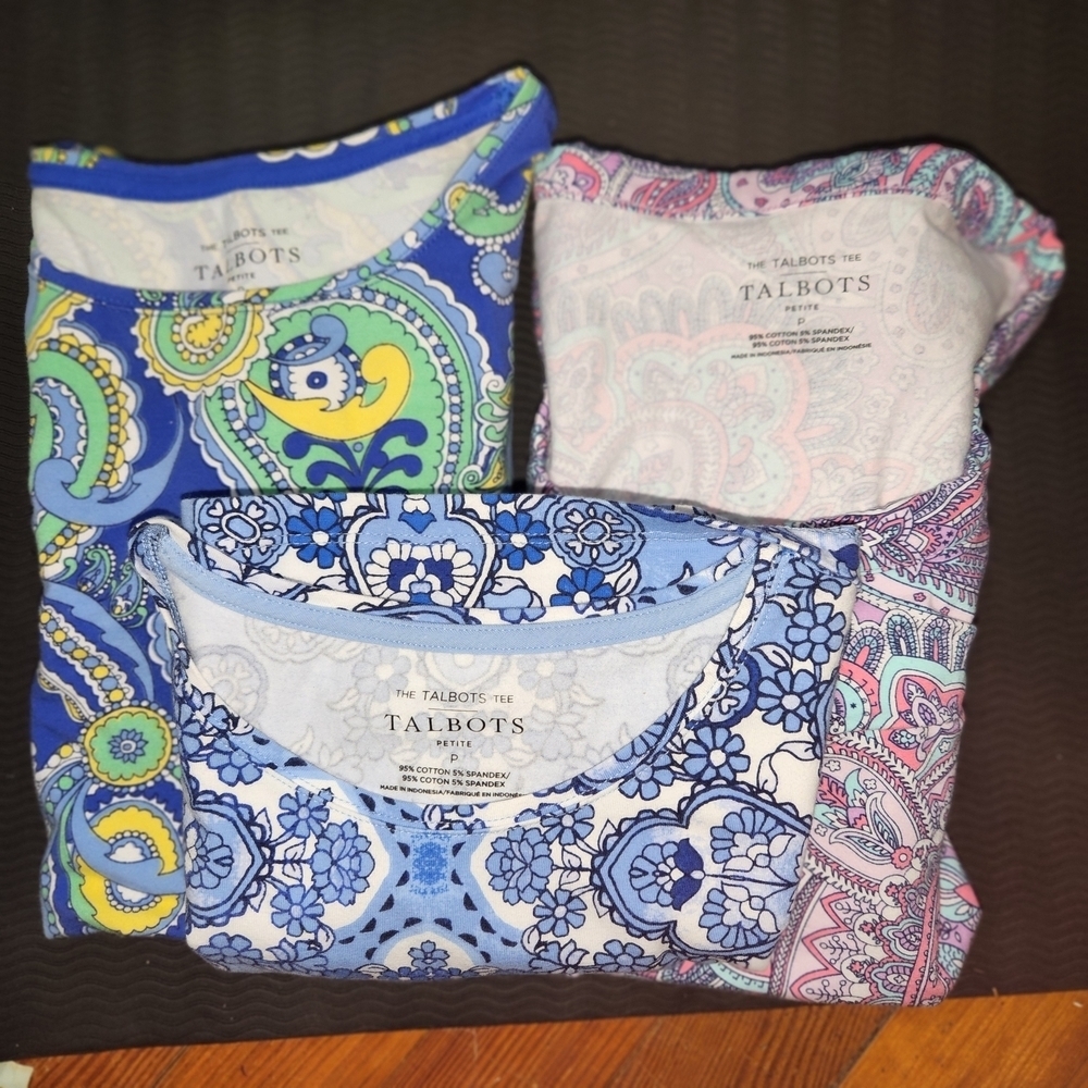 Bundle Of 3 Talbots Paisley and Floral Tops Set